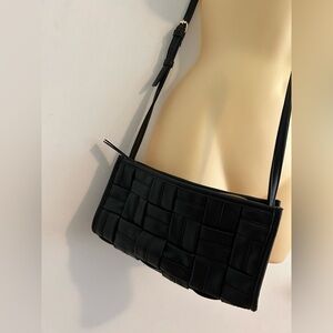 Forever 21 Elegant Black Woven Shoulder Bag